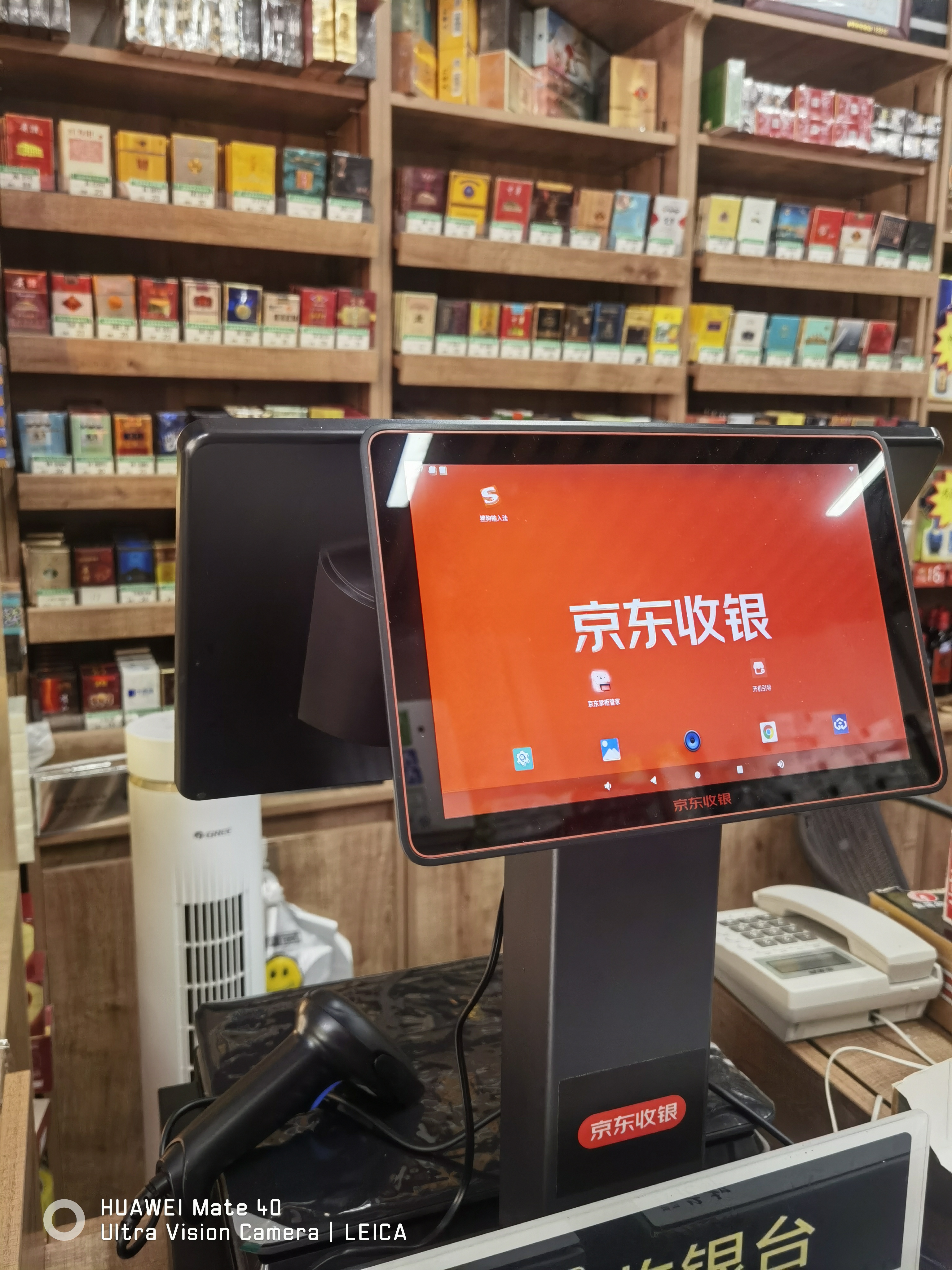 京东收银D6 ai智能称重收银一体机D6 水果店带秤 生鲜收款机 PC秤 便利店收银系统 超市打印一体收银秤 新款（ai识物款）双屏收银秤+扫码枪+标签机+钱箱 智能收银 实拍图