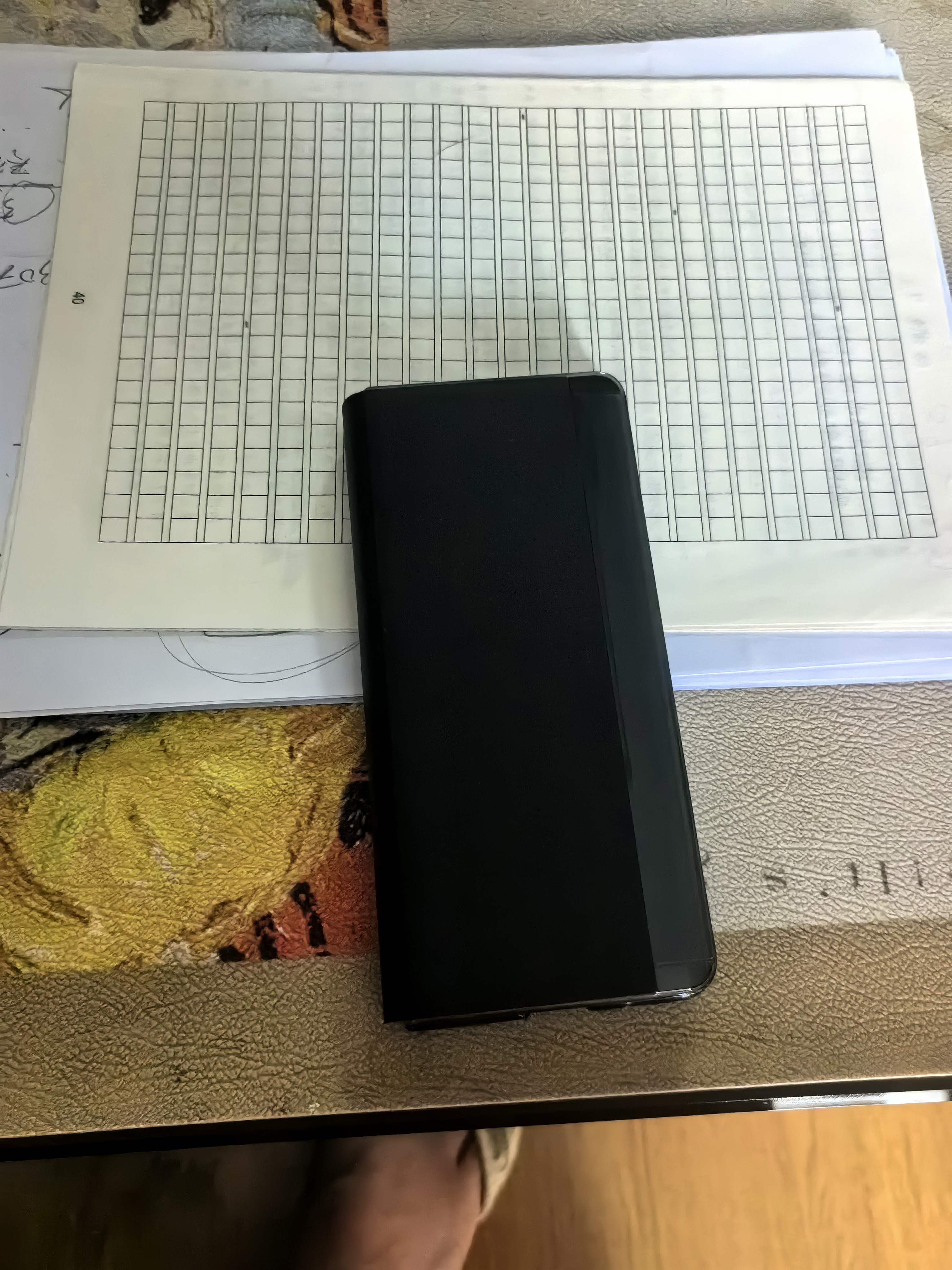 京工智造【智能视窗丨免翻盖接听】适用华为matex5手机壳新款x5折叠屏典藏版真皮翻盖保护套超薄全包款防摔 Mate X5【羽砂黑】纳帕真皮丨合金支架 智能视窗丨全包翻盖防护 实拍图