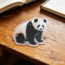 可爱熊猫金属贴3D立体高颜值ins贴画diy手机笔记本电脑平板电脑装饰自粘贴纸 随机1个装 实拍图