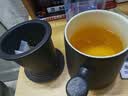 陶瓷茶水分离泡茶杯子男士个人专用办公室带过滤茶漏水杯定制LOGO 磨砂黑办公杯-400ml 实拍图