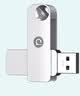 华硕（ASUS）a豆32GB USB3.2Gen 1金属旋转U盘时尚耐用太空银 商务必备学习办公投标电脑通用U300系列 实拍图
