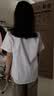 杉杉女童纯白色短袖衬衫中大童衬衣小学生班服演出服 白色 140 实拍图