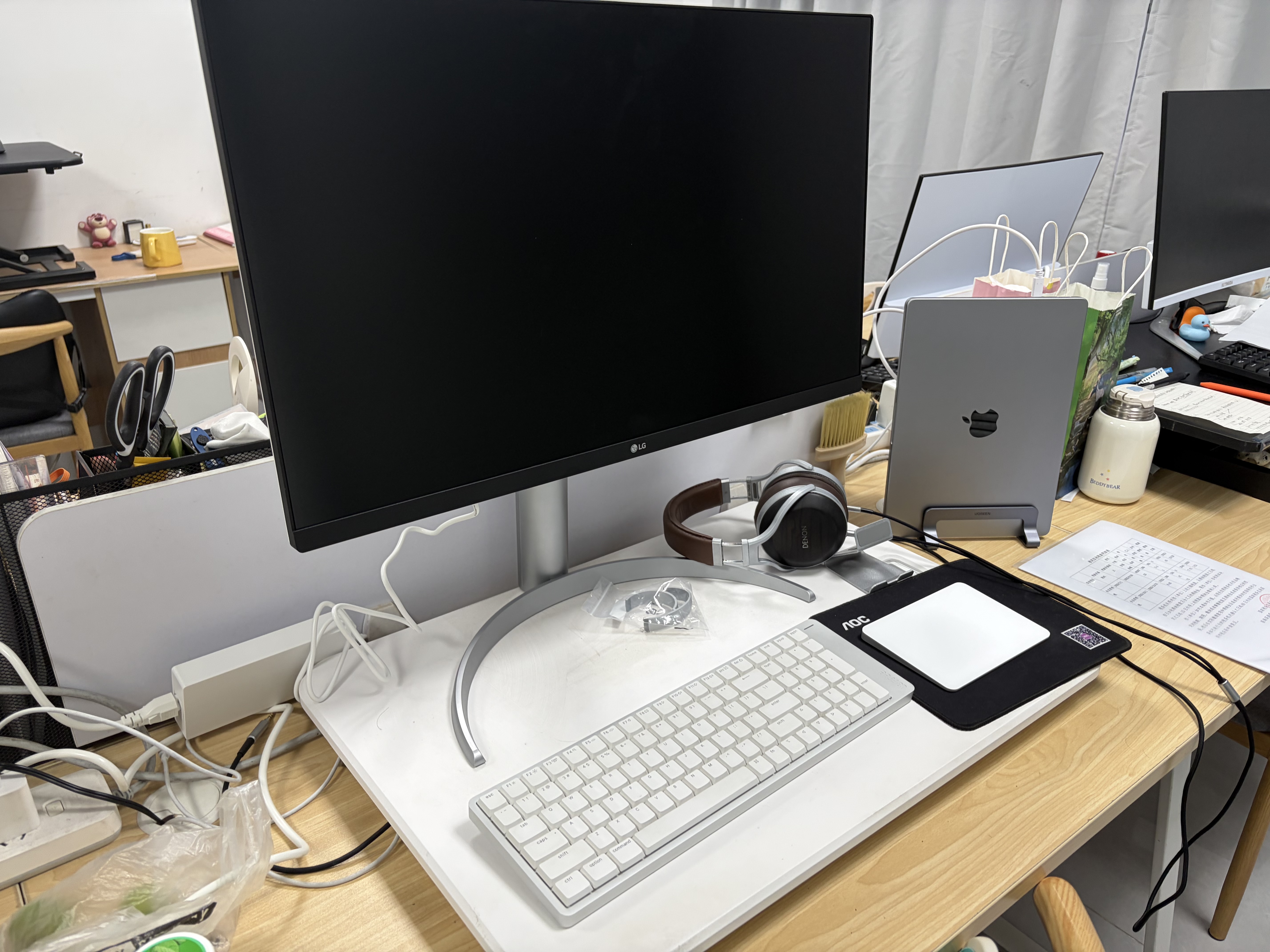 绿联笔记本支架立式竖立侧立散热底座电脑支架收纳架便携铝合金可调节适用苹果MacBook华为联想 实拍图