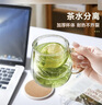 物生物（RELEA）玻璃杯男女士茶水分离杯耐高温办公泡茶杯带把高硼硅水杯花茶杯子 实拍图