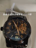 艾浪（AILANG）潮流男士手表全自动机械表男款镂空飞轮商务轻奢时尚夜光防水腕表 黑钢蓝面 实拍图