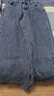 真维斯（Jeanswest）牛仔裤女夏季高腰显瘦显高设计感直筒拖地阔腿长裤子女深蓝色M 实拍图