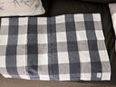 金号纯棉枕巾 3A抗菌三层枕头巾双人透气吸汗对枕蓝绿2条装52*78cm 实拍图