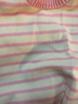 嘟嘟家宝宝条纹毛衣冬装儿童保暖上衣婴儿衣服女童冬季衣服 艳粉白条纹 实拍图