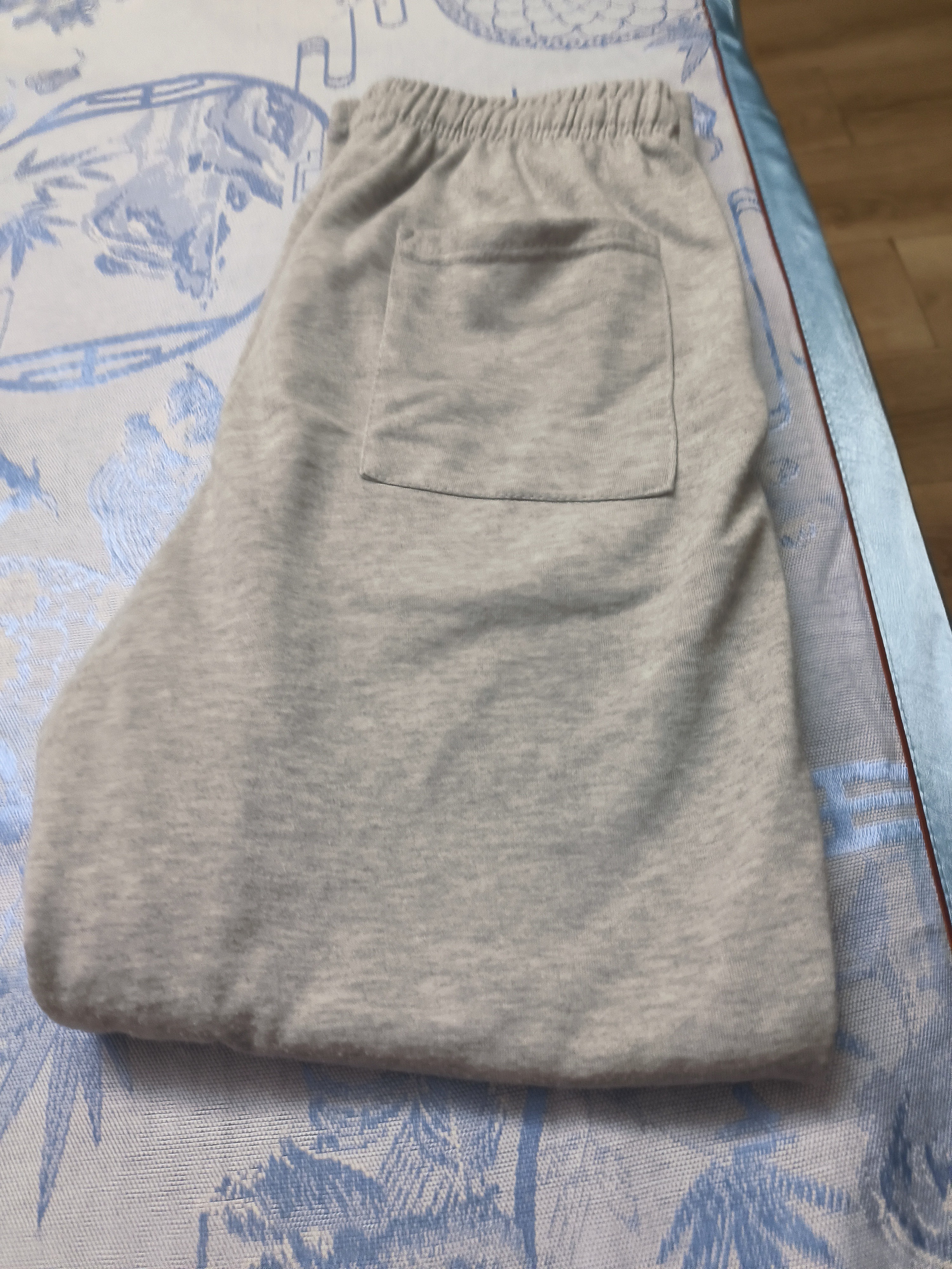 NASA GISS休闲裤男宽松直筒阔腿裤潮流长裤子 花灰直筒常规 (180/84A)XL 实拍图