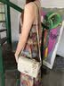 纪诗哲（GIEVSZHE）轻奢包包女包2026年新款单肩包女士手提斜挎包生日礼物送女友老婆 方扣-米白色｜配蝴蝶结珍珠挂饰｜品牌礼盒装 女士包时尚百搭洋气高级感实用情人节纪念日礼物双11 实拍图