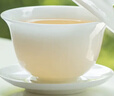 八千行冰种玉瓷高端三才盖碗茶具一人用高级德化羊脂玉白瓷功夫泡茶杯 实拍图