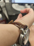 万晨手表带男真皮适用西铁城天梭浪琴美度天王卡西欧DW棕色19mm银针扣 实拍图