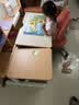 光明园迪灯桌一体儿童学习桌小学生书桌套装可升降写字桌课桌椅悦者120pro 悦者120 pro+A6-2卡其+粉椅套 实拍图