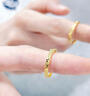中国黄金（CHINA GOLD）黄金碎冰冰戒指男女足金素圈指环固口情侣对戒节日生日礼物送女友 碎碎冰戒指 圈号13【国金礼盒】 约1g 实拍图