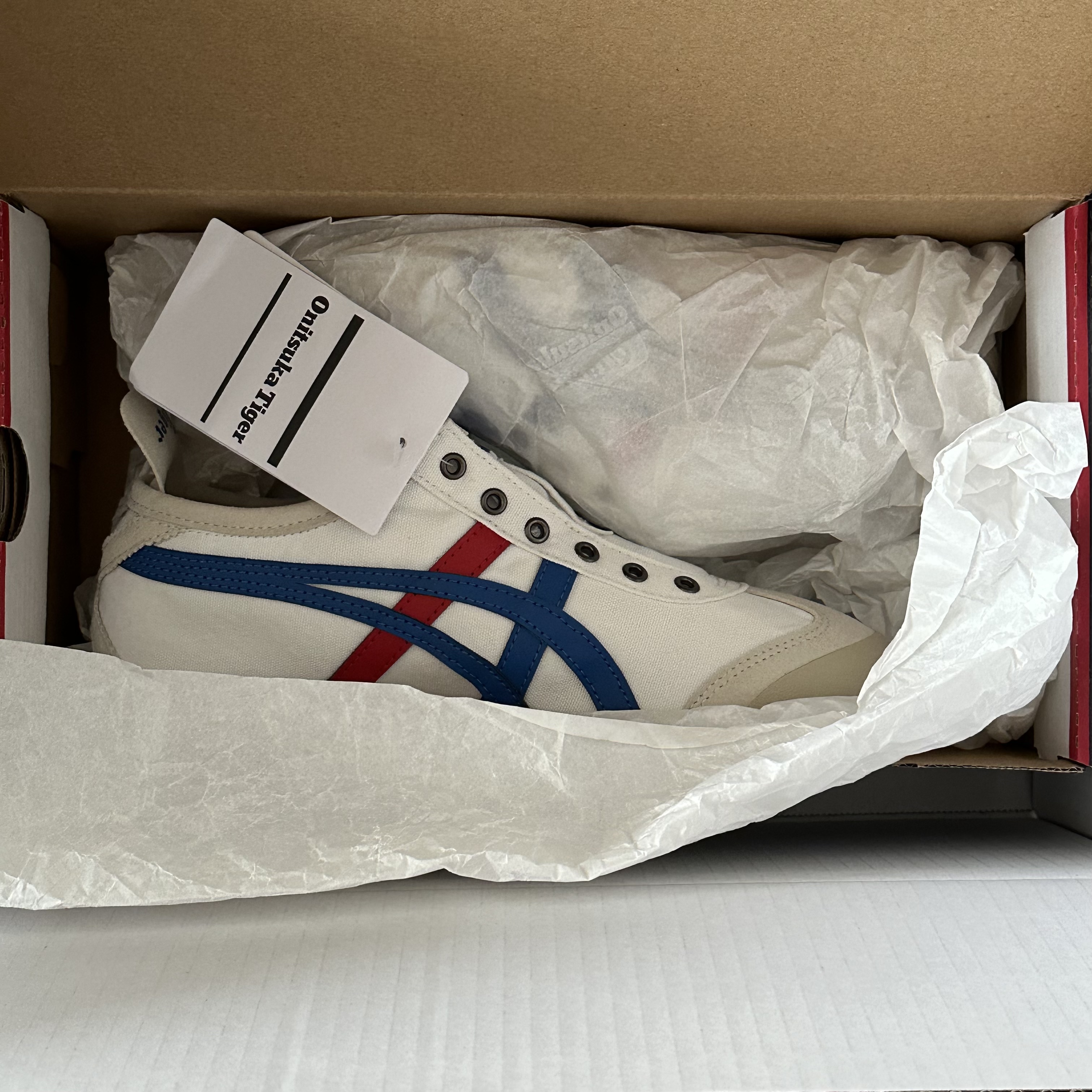 Onitsuka Tiger鬼塚虎男女一脚蹬懒人鞋帆布休闲鞋MEXICO 66™ SLIP-ON 1183A360 白色 37.5 实拍图