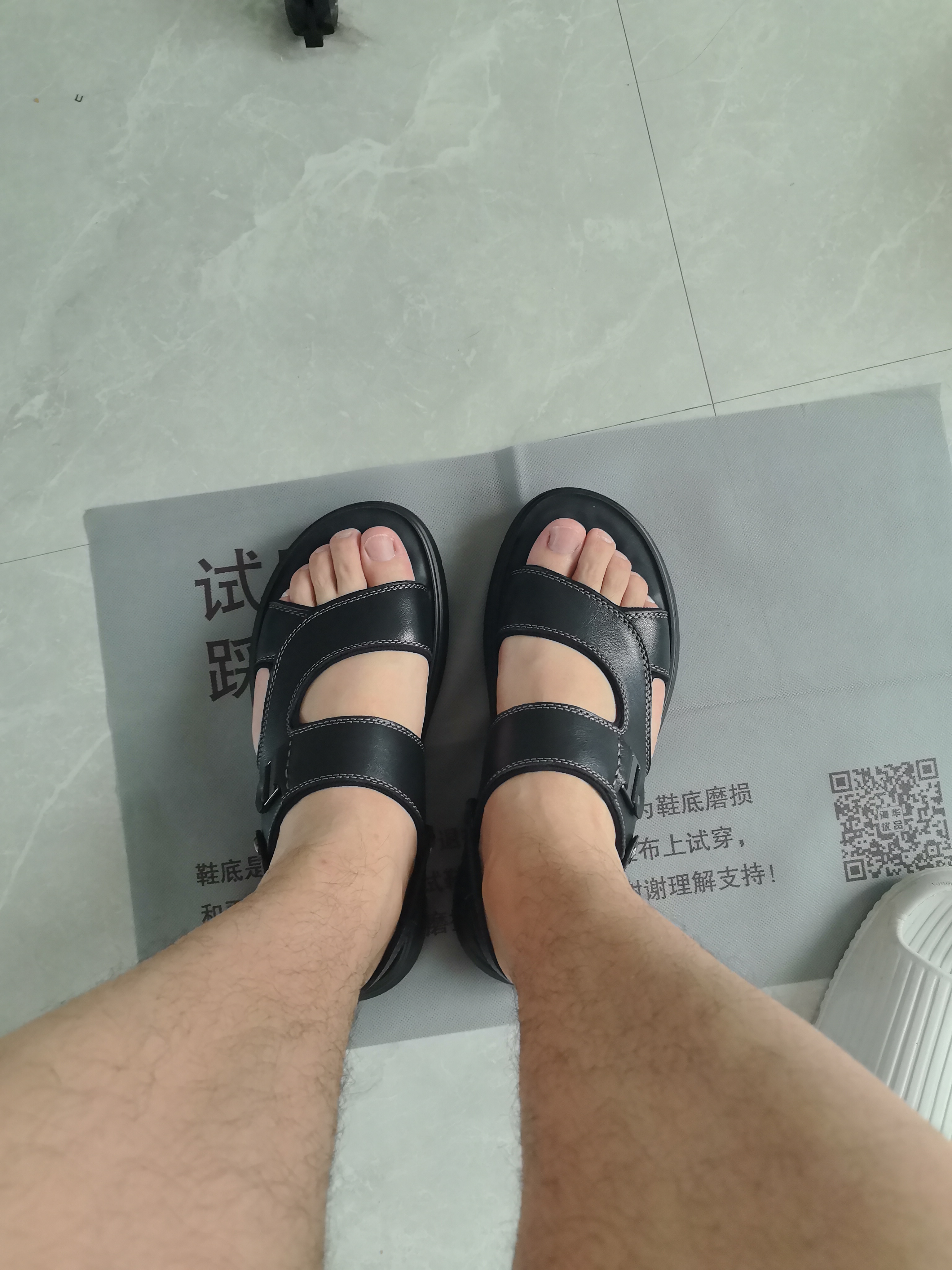 金利来（Goldlion）男鞋都市休闲透气凉鞋两穿轻便皮鞋沙滩鞋59622032701A-黑色-43码 实拍图