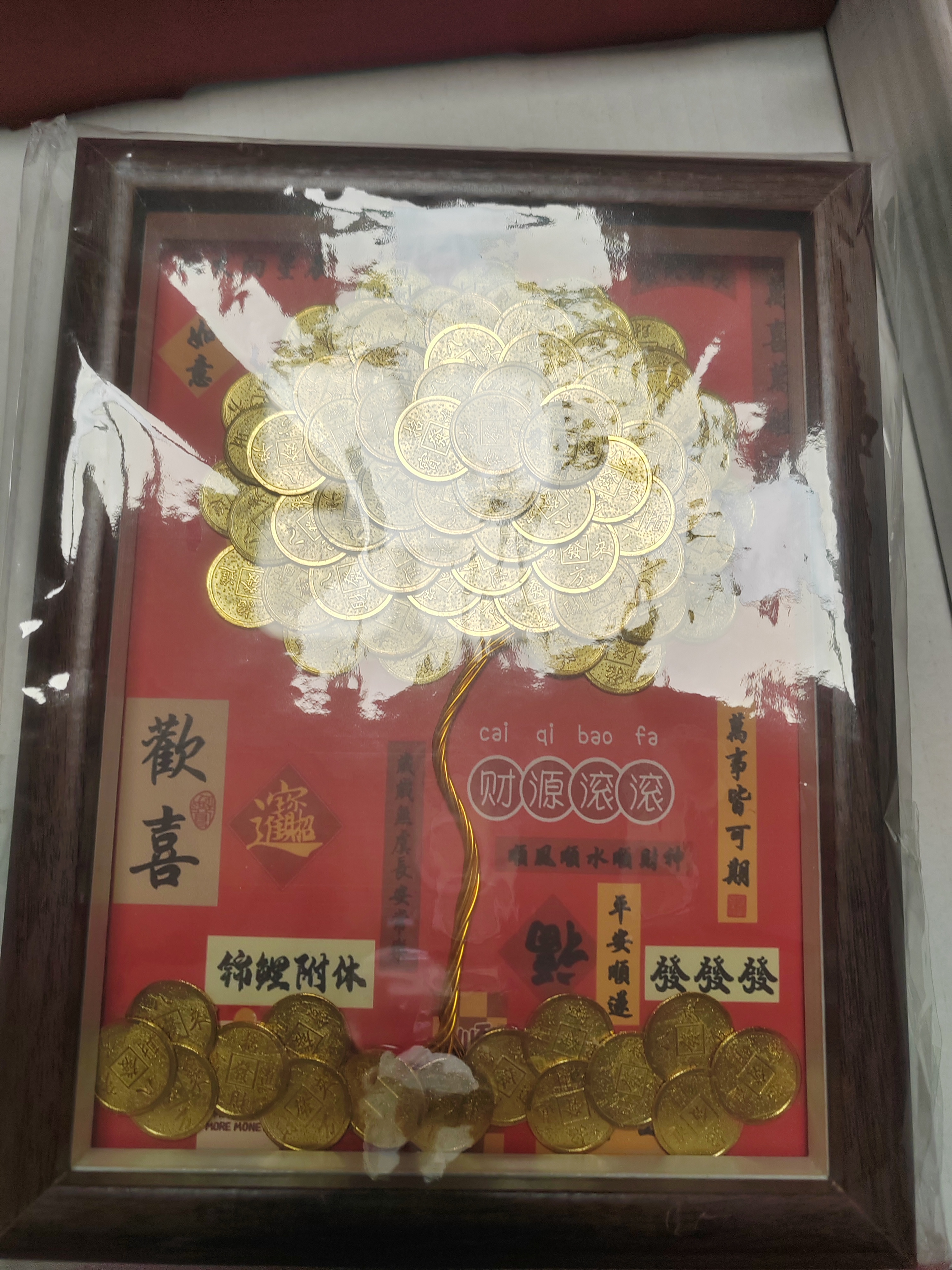 缤越发财树硬币相框摆件马年装饰新居乔迁之喜新年礼物摇钱树玄关摆件 实拍图