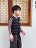嘟嘟家儿童背心加厚秋冬过年红色男童马甲冬季保暖童装女童棉服马夹上衣 黑色 120 实拍图