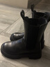 达芙妮厚底短靴女靴马丁靴烟筒靴中筒切尔西靴4622607063黑色（加绒）35 实拍图