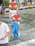 臻佑（Grsaed）赶海连体裤儿童下水裤捉鱼玩水涉水服水裤水鞋一体玩沙水裤蓝29码 实拍图