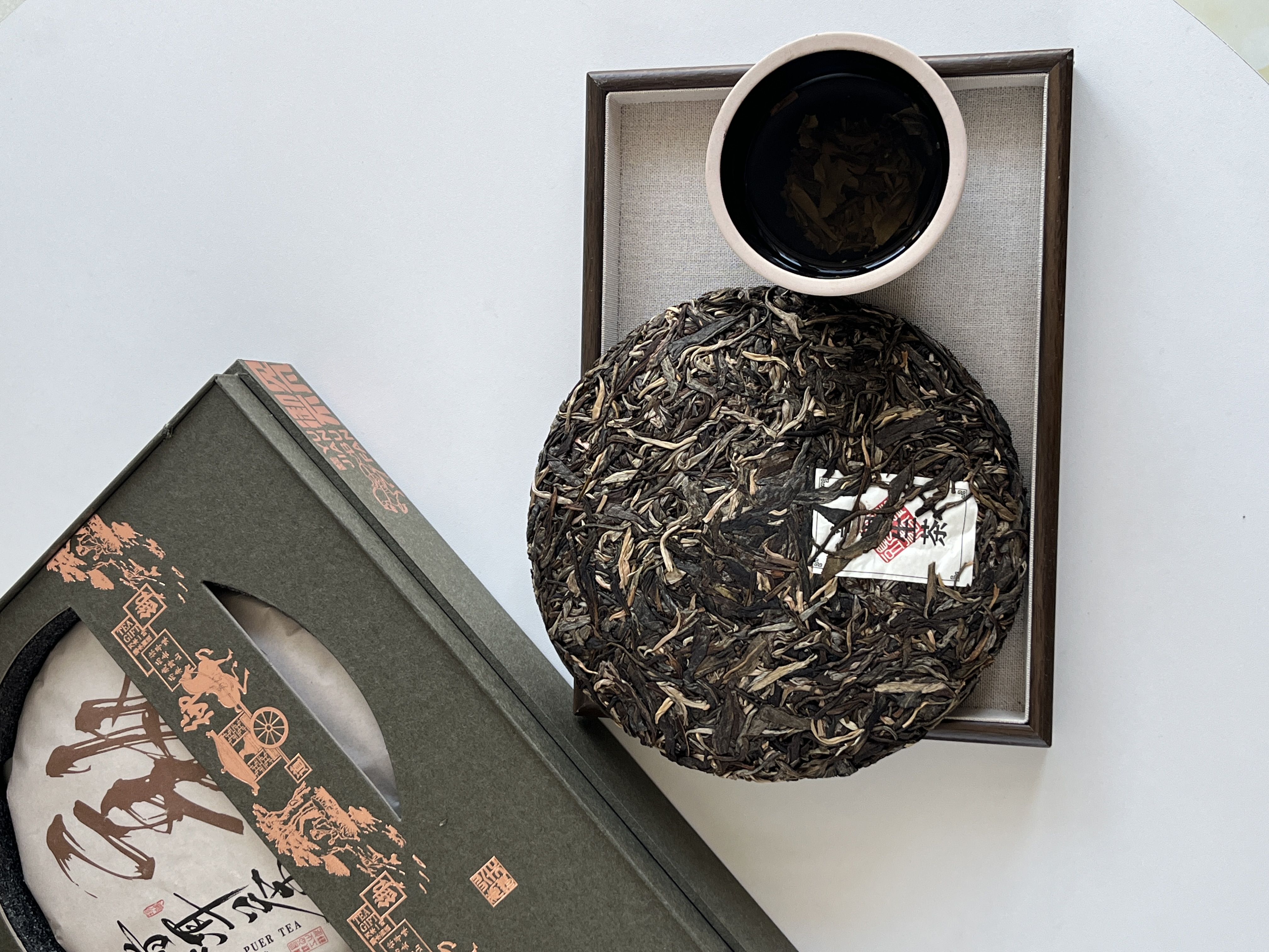 尖造云南普洱熟茶生茶古树普洱茶叶礼盒高档送礼长辈送老丈人714g 实拍图