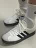 adidas「T头鞋」VL COURT复古休闲板鞋德训鞋男女阿迪达斯轻运动 汉玉白/黑色/树脂黄   43 实拍图