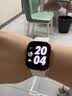 众得利苹果智能手表iwatch表带ultra2/S9/8/7/6/SE/5/通用款运动硅胶表带 月牙白【苹果表带38/40/41通用】 实拍图