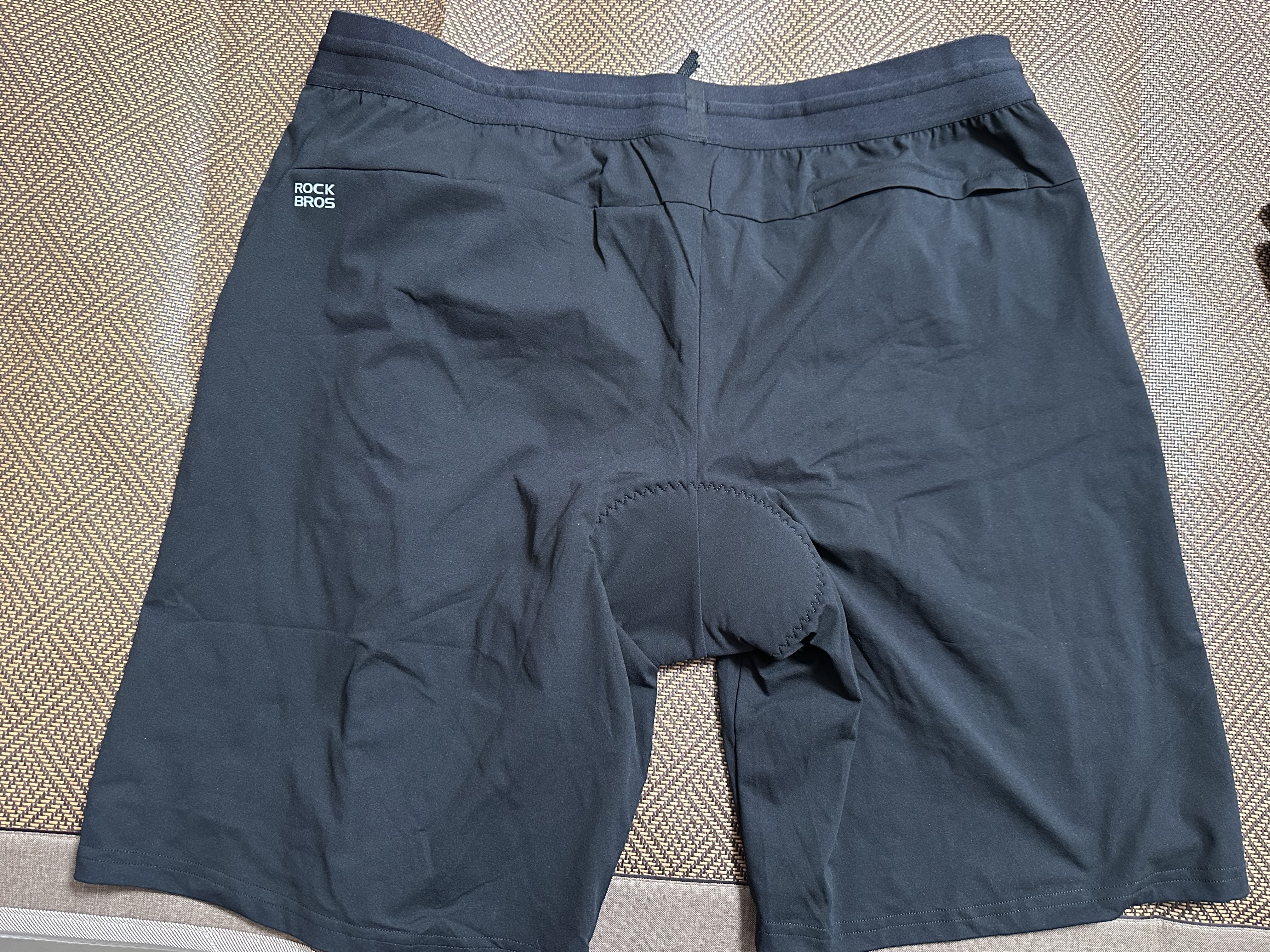 洛克兄弟骑行短裤公路车休闲运动裤男款带内衬护垫夏季自行车装备 黑色 实拍图