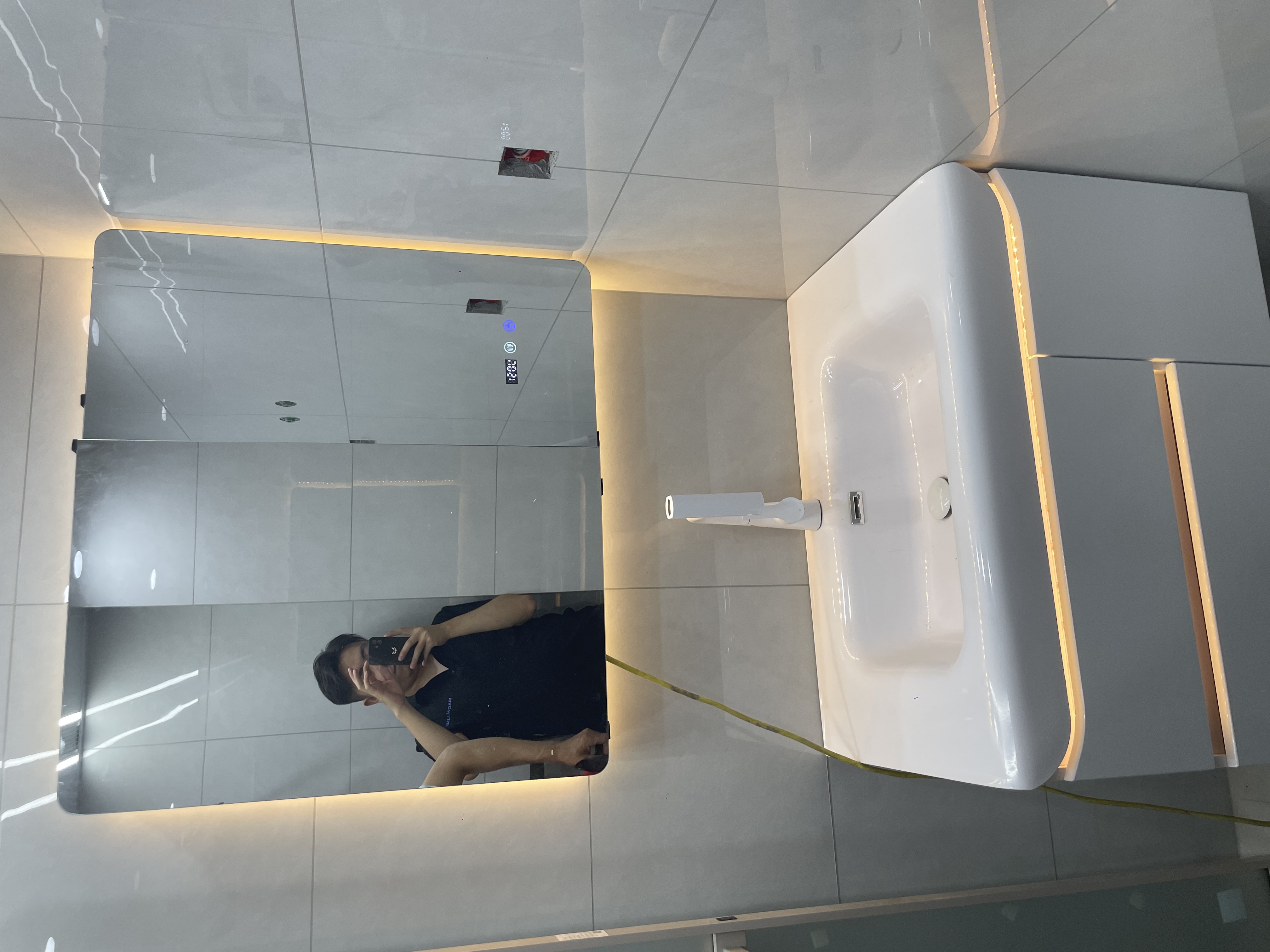 京舰新款肤感一体盆洗脸盆柜卫浴室柜组合柜洗脸面盆洗手盆柜洗漱台池 80圆弧美妆镜柜+新款肤感盆 实拍图