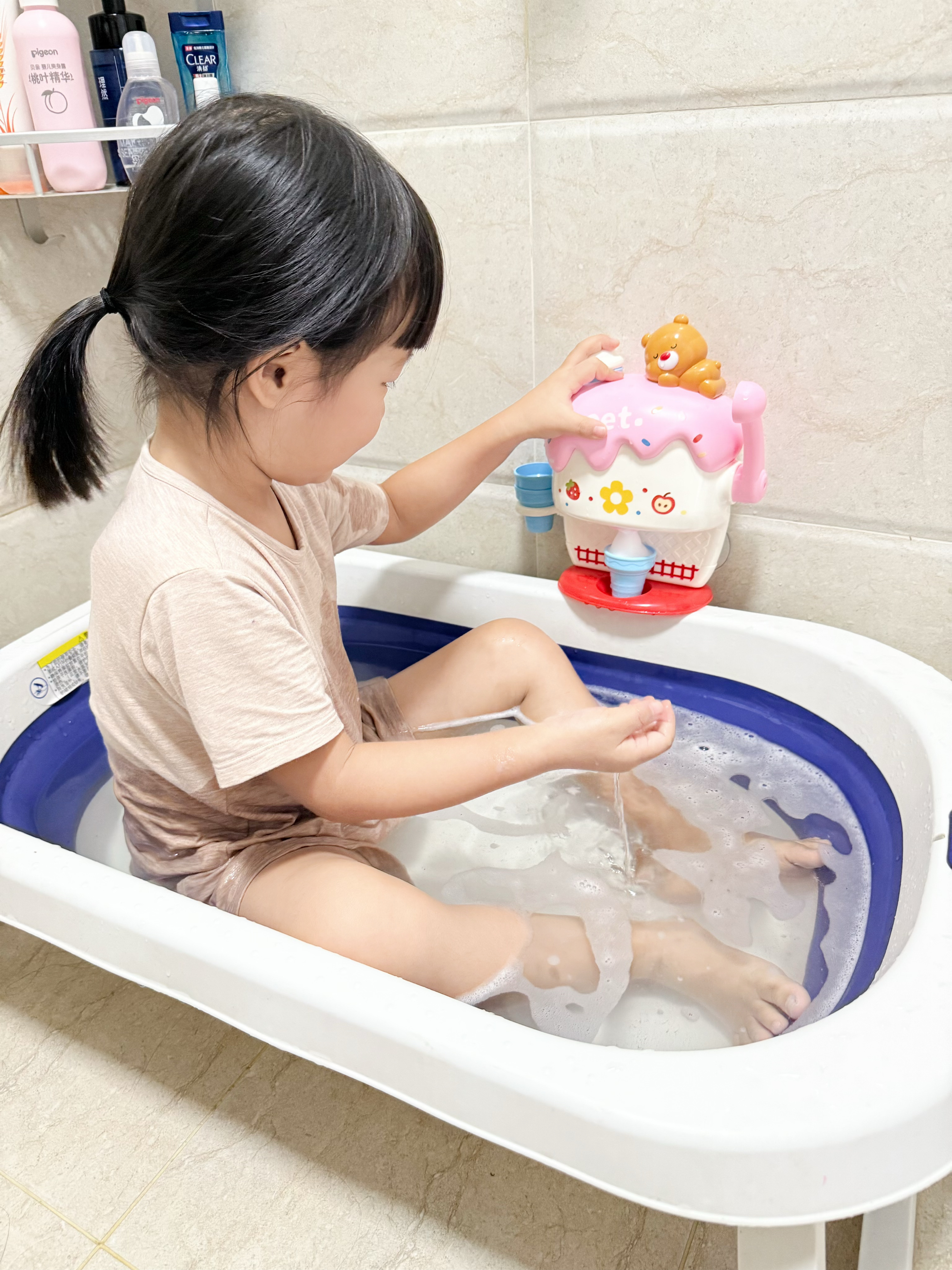 欣格儿童洗澡玩具仿真冰淇淋泡泡制造机男女孩过家家宝宝哄娃神器 实拍图