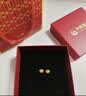 中国黄金（CHINA GOLD）18K金玫瑰花耳钉女款花朵直针款耳饰品情人节生日礼物送女友爱人 18K玫瑰花耳钉 实拍图