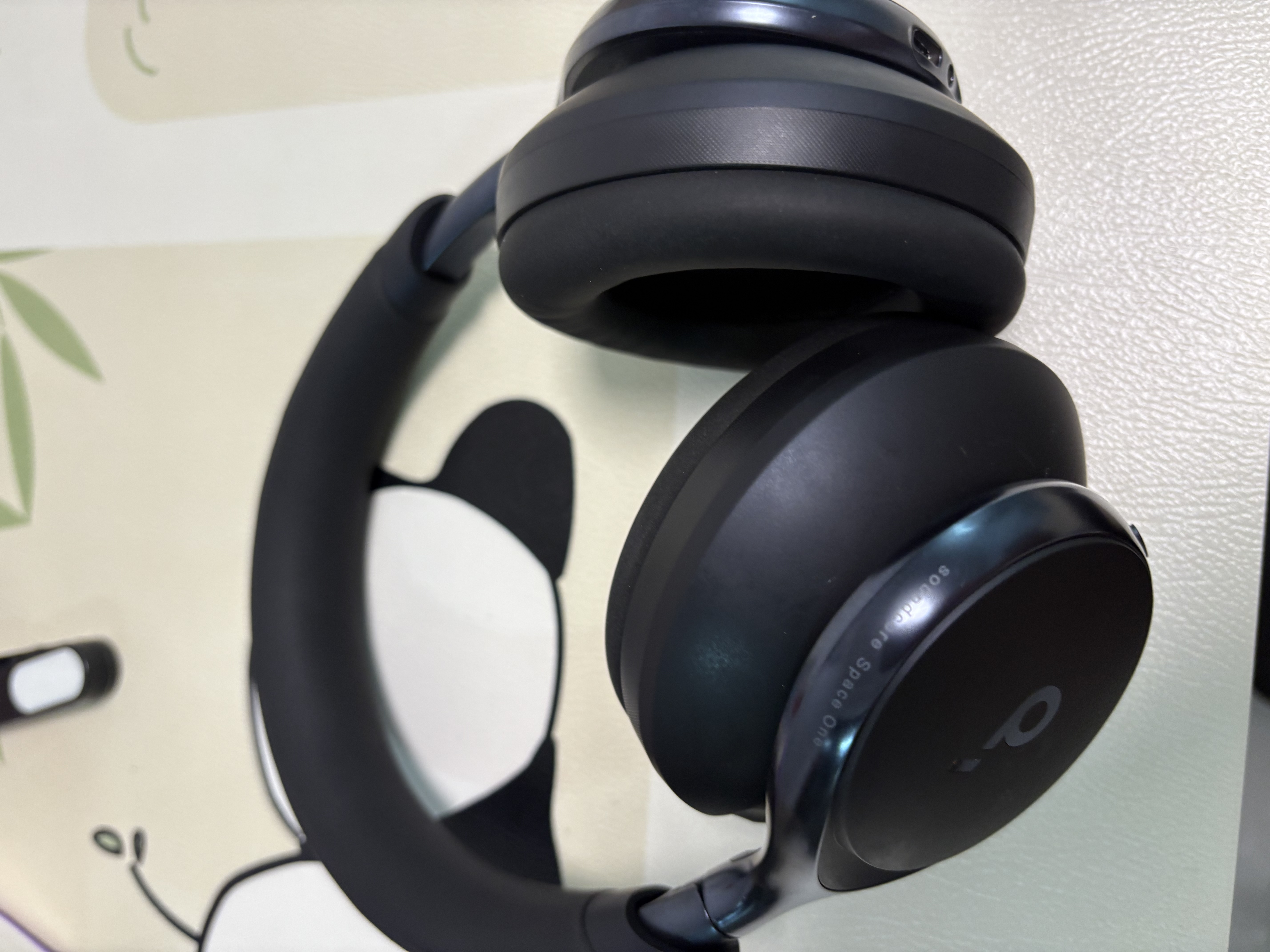 声阔安克 Space One漫游S1头戴式耳机蓝牙长续航音质好降噪耳机 头戴耳机适用苹果华为小米手机 夜岩黑 实拍图