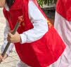 品之德 志愿者马甲 广告衫工作服装定做义工红色背心超市工作服 志愿者红色 M  实拍图