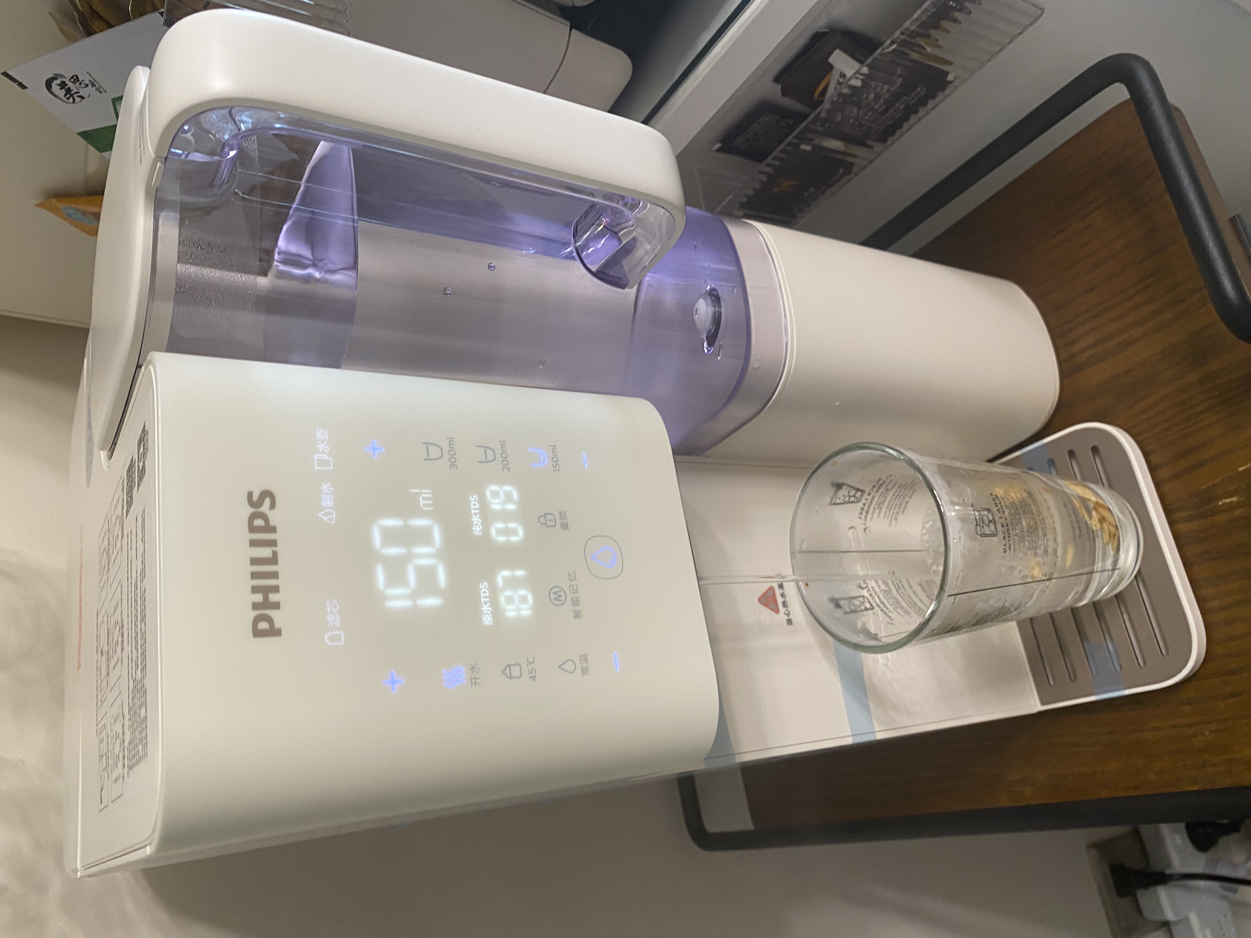 飞利浦（PHILIPS）净水器家用 加热直饮一体净饮机台式免安装即热式反渗透净水机ADD8637/93节日礼物实用 实拍图