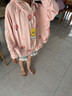 牧萌儿童防晒衣男女童防晒服夏季冰丝凉感宝宝防晒外套披肩 水蜜桃 XL 实拍图