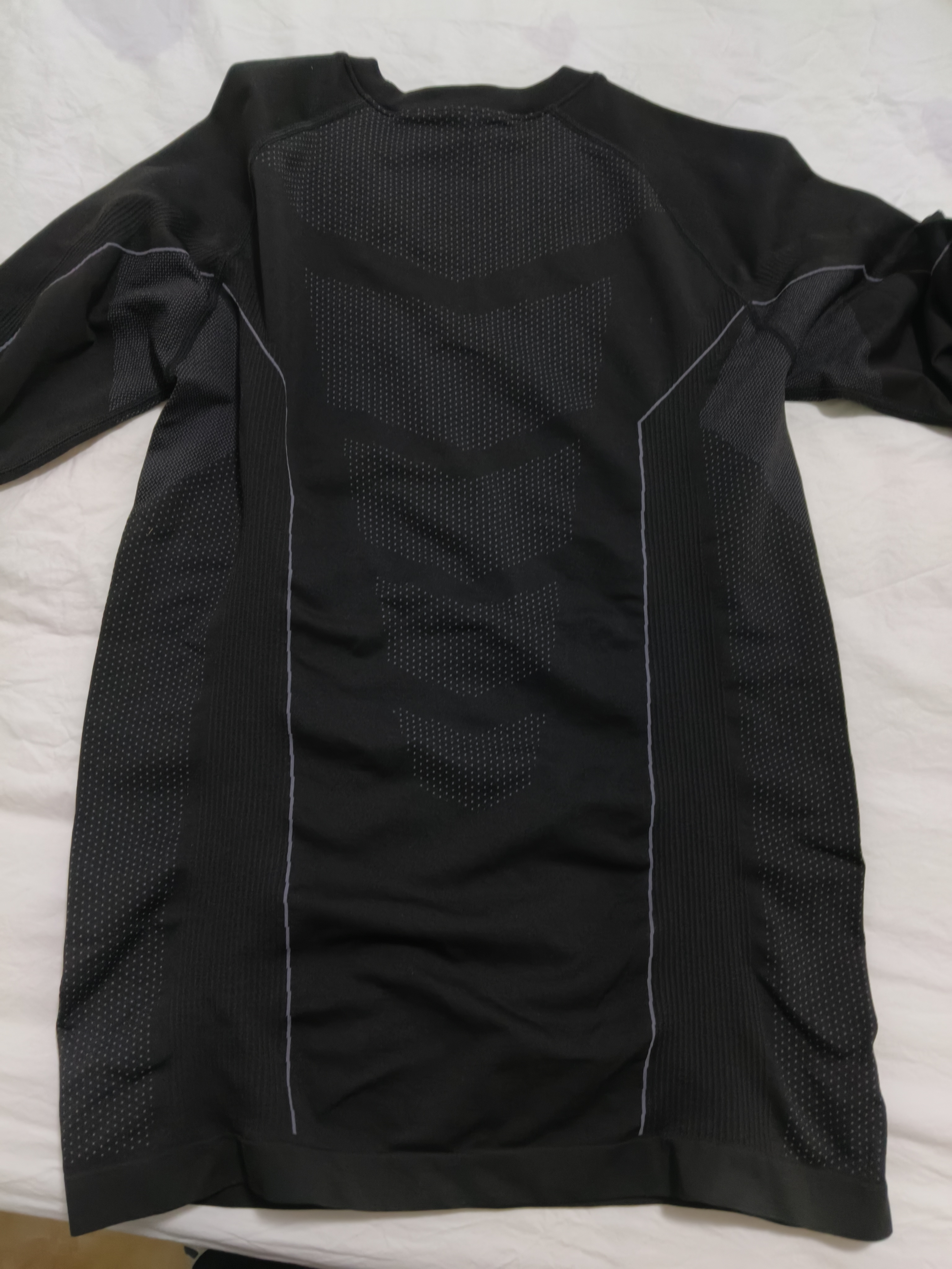 悠途（UTO）压缩速干衣套装男女款滑雪服登山户外运动保暖内衣打底 黑灰色（男） XL 实拍图
