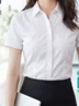 龙伟联合春夏衬衫女白衬衫内搭女免烫商务通勤职业衬衫女短袖百搭工服修身 实拍图