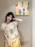 茵曼（INMAN）【李兰迪同款】黄玫瑰现货|26夏女装新款压褶A字半身裙 鹅黄色 M 实拍图
