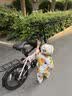 JEEP吉普折叠自行车成人20寸男女士变速通勤运动单车-赛利 升级版-樱花粉【前车筐+宝宝座椅+车子】 20寸 7速 实拍图