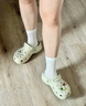卡骆驰（CROCS）贝雅卡骆班洞洞鞋轻便耐磨一脚蹬休闲鞋女鞋时尚沙滩鞋|205089 黑色/白色-066(含智必星) 43 (270mm) 实拍图