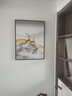 好久不见客厅装饰画现代简约沙发背景墙壁画轻奢大气四联组合挂画 飞黄腾达(含挂钟) 大组合(建议3-3.5米墙)PS黑框 实拍图