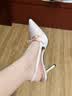 CHARLES&KEITH缎面蝴蝶结尖头高跟凉鞋女生日礼物送女友CK1-60361556 Light Pink浅粉色 35 实拍图