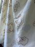 安可新婴儿7A抗菌全棉绉布浴巾 新生儿吸水洗澡纱布盖毯幸运熊100*100cm 实拍图