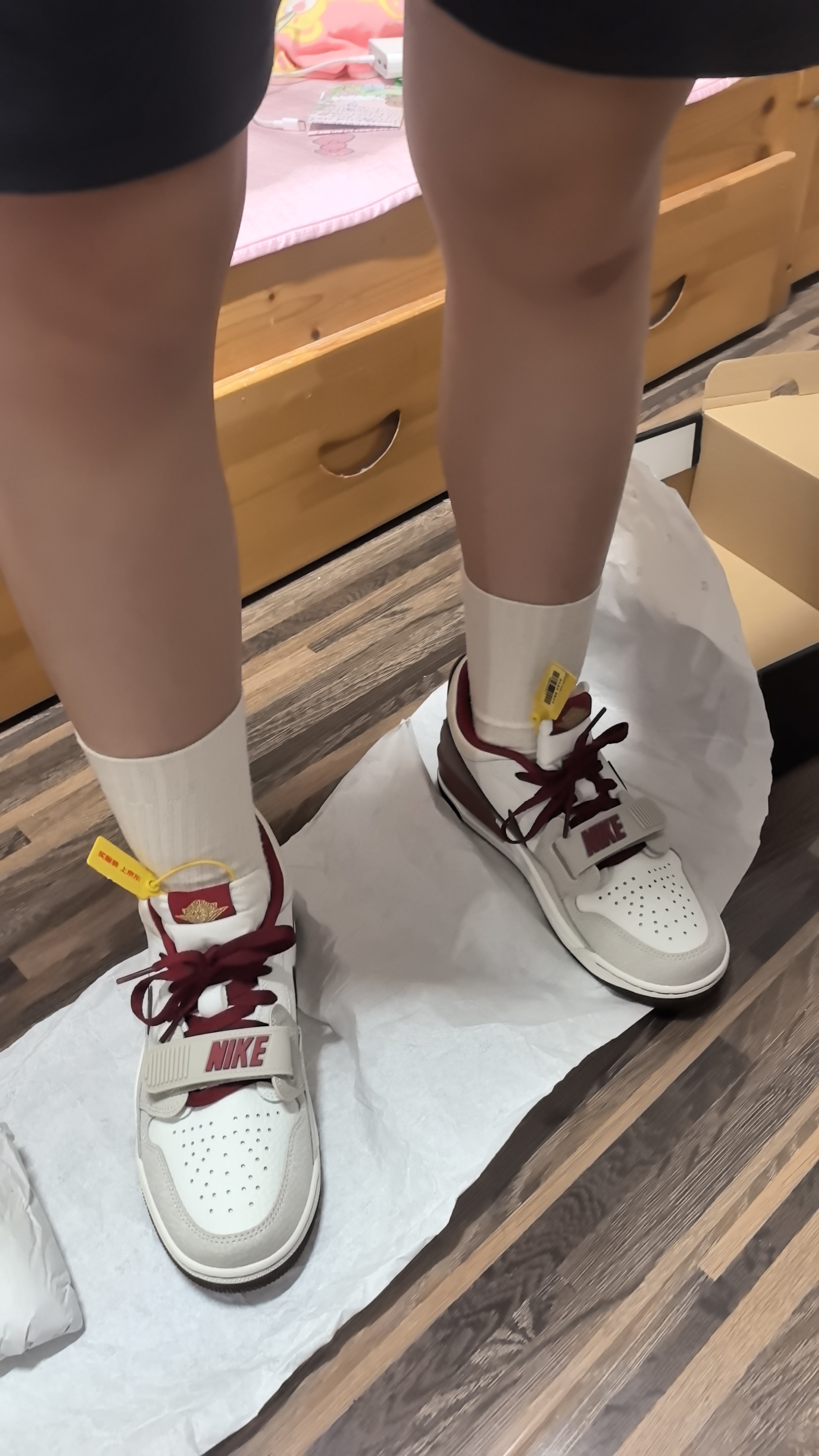 Jordan男子马年限定 LEGACY 312 CNY休闲鞋IQ9783-121帆白/棕40.5 实拍图