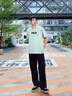 斐乐 FUSION斐乐潮牌女装情侣款针织短袖衫春夏新款凉感防晒宽松T恤 青春粉-PK 2XL 185/104A/XXL 实拍图