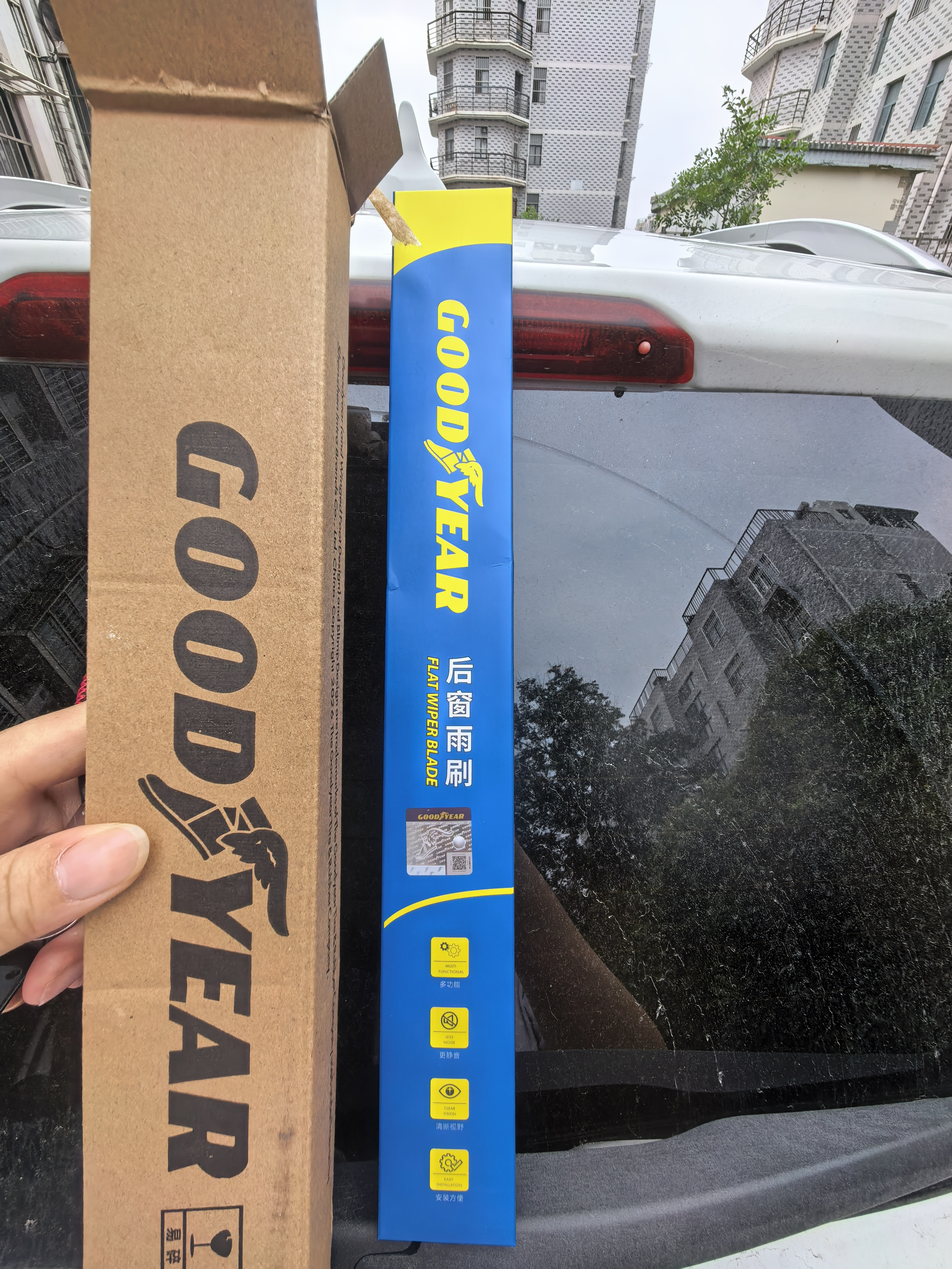 固特异（Goodyear）后雨刷福特翼虎汽车13至19款原装原厂胶条专用无骨后窗雨刷片 实拍图