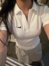 耐克(NIKE)女短袖T恤 POLO衫 运动休闲 简约时尚 DV7885-133白L 实拍图