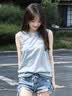 真维斯（Jeanswest）纯棉外穿背心女夏2026新款宽松时尚简约无袖t恤女圆领套头上衣服 实拍图