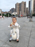 电动车儿童座椅可推行带音乐前置电瓶车宝宝收纳座椅婴儿小孩遛娃 高级灰+坐垫 实拍图