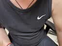 耐克男子速干训练背心夏季无袖运动圆领柔软NIKE DRI-FIT AR6070 010黑/(白) XL 实拍图